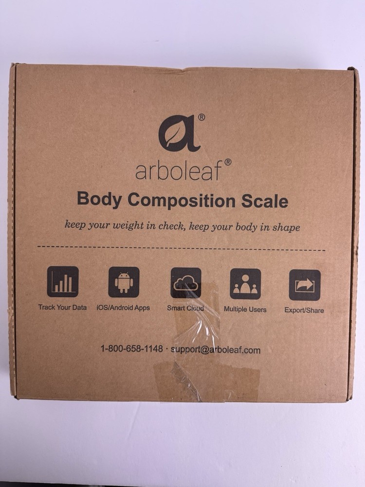 Arboleaf Body Composition Scale White iOS/Android Bluetooth Track Export