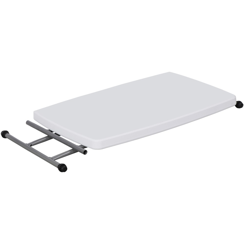 30" Plastic Party Table for Puzzles Crafting Fold in Half Camping Table Utility