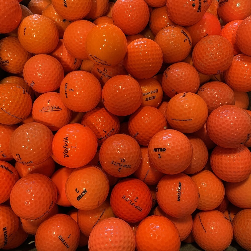 Assorted Brands Orange Mix AAA 24 Used Golf Balls 3A