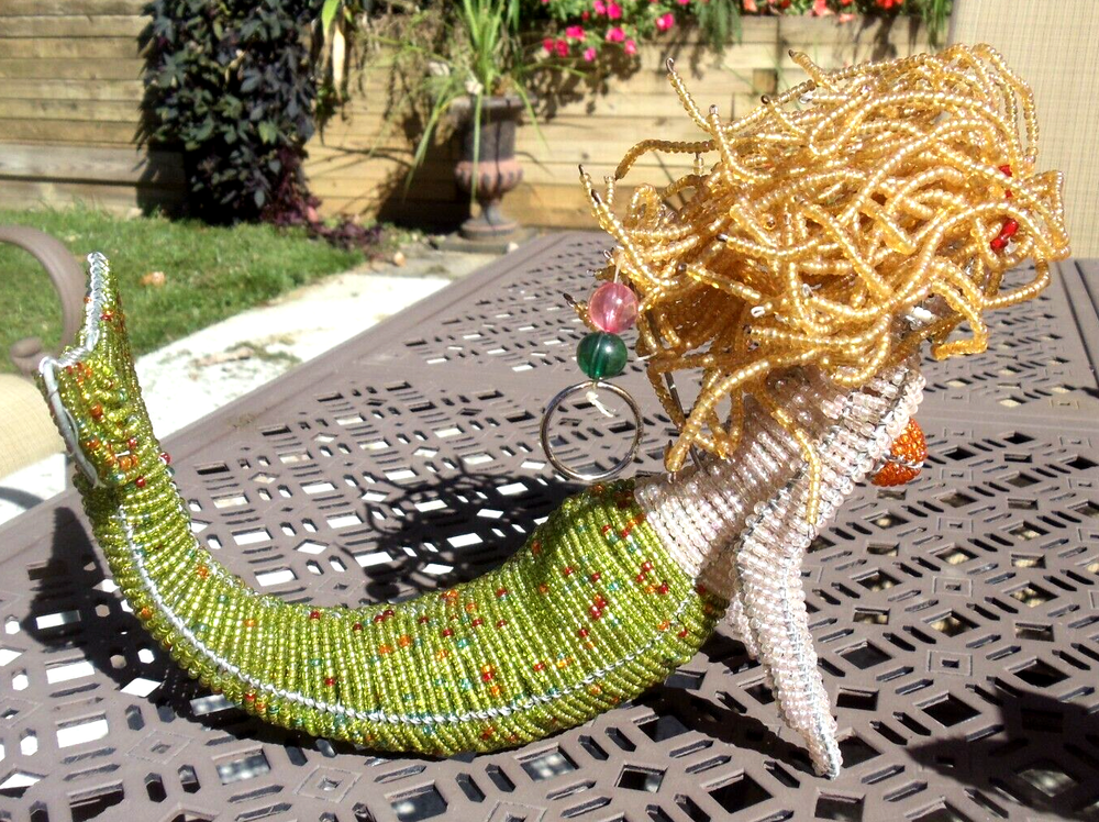 Beaded sea: Blond mermaid