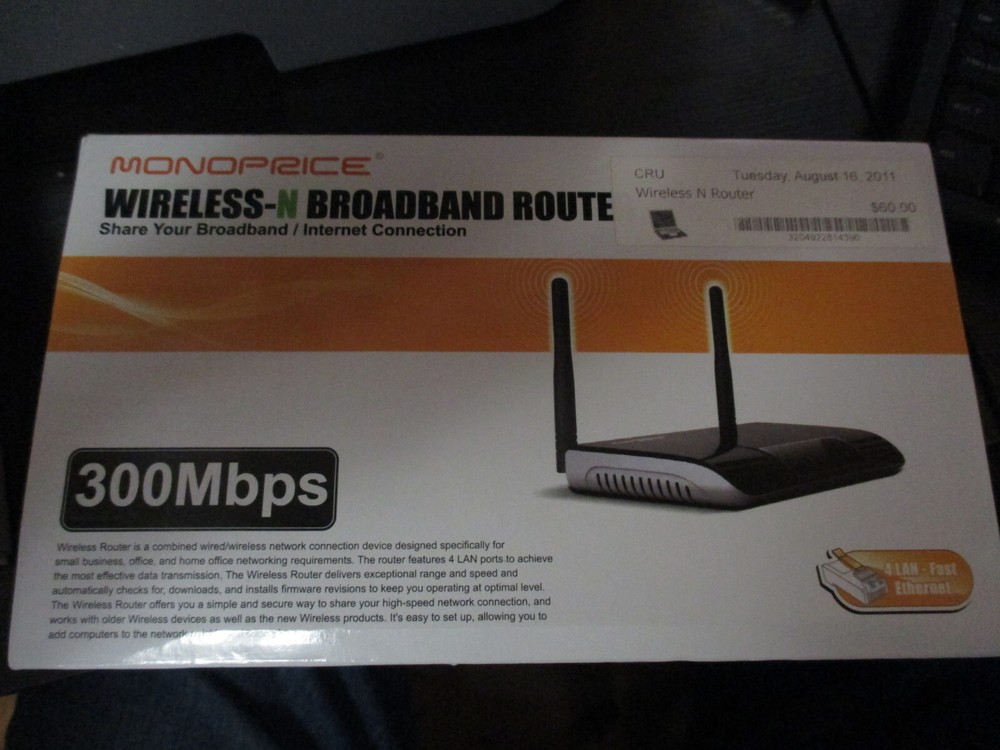 MONOPRICE WIRELESS-N BROADBAND ROUTER - 300 Mbps