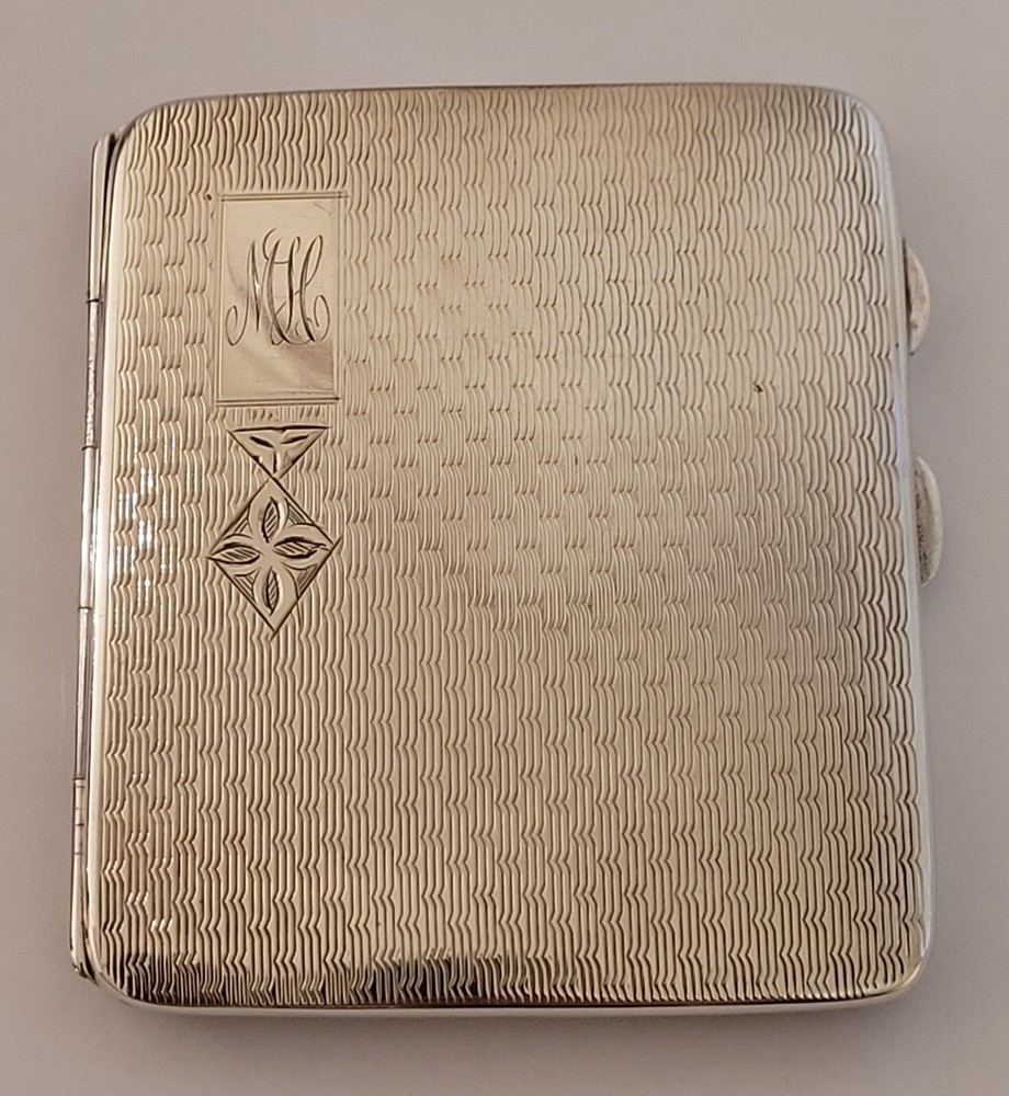 Antique 1915 Samuel M Levi SML Ltd 925 Solid Sterling SILVER 76g CARD Case