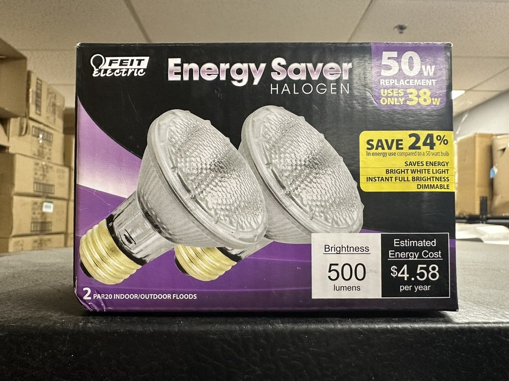 Feit Electric 38W Bulb Par20 50-watt equivalent - 4-pack  (38PAR20/QFL/ES/2)