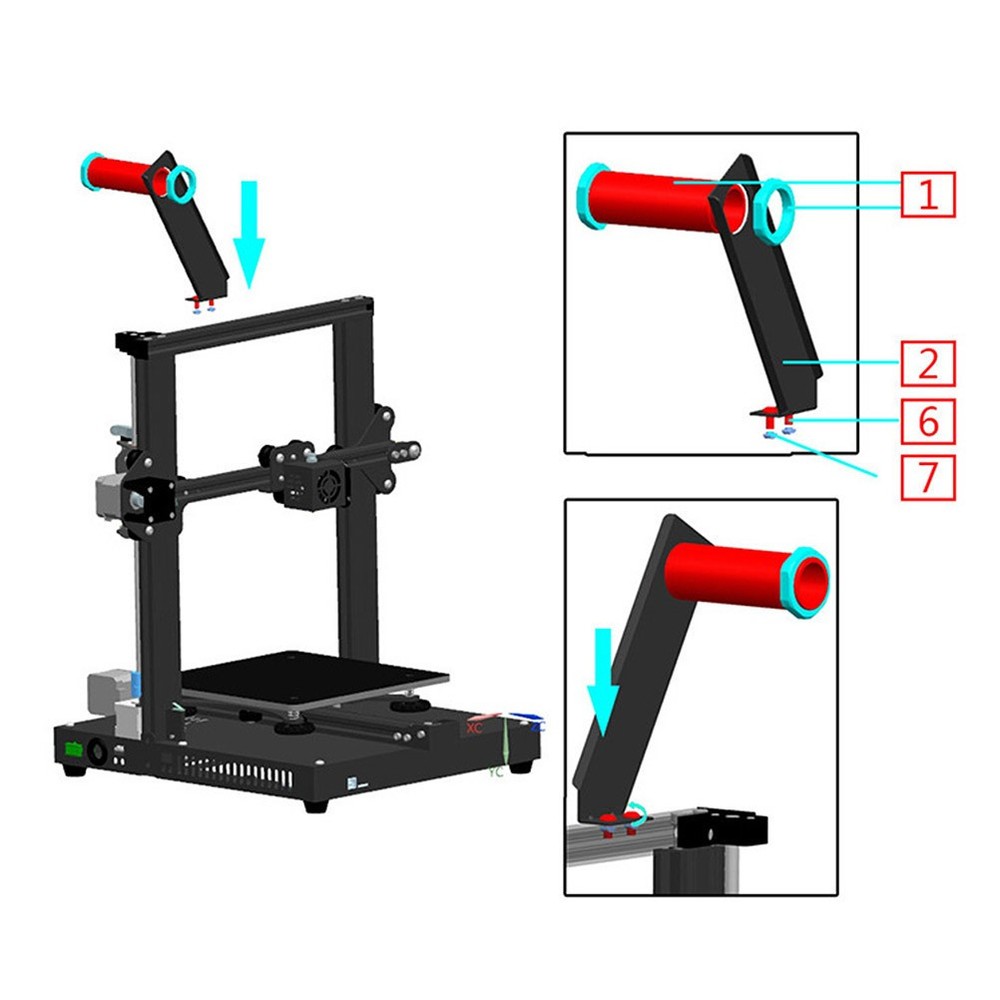 3 D Filament Spool Holders Racks Small Material Stand for 3D Printer