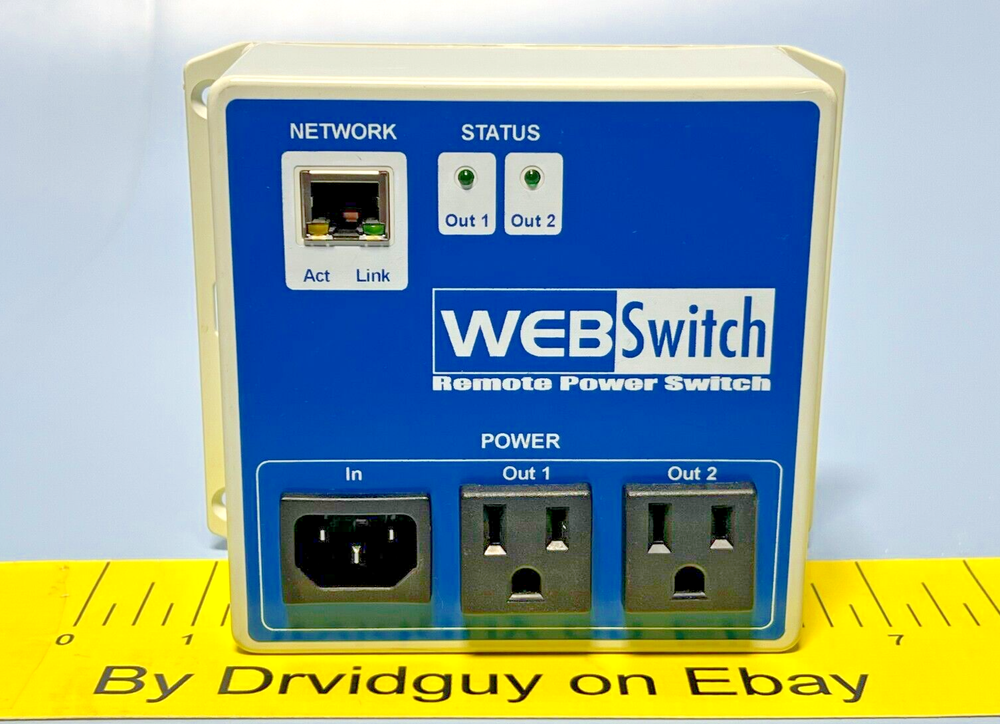 Control-By-Web XRDI-WS1 Web Switch Remote Power Switch; 120VAC, 10A