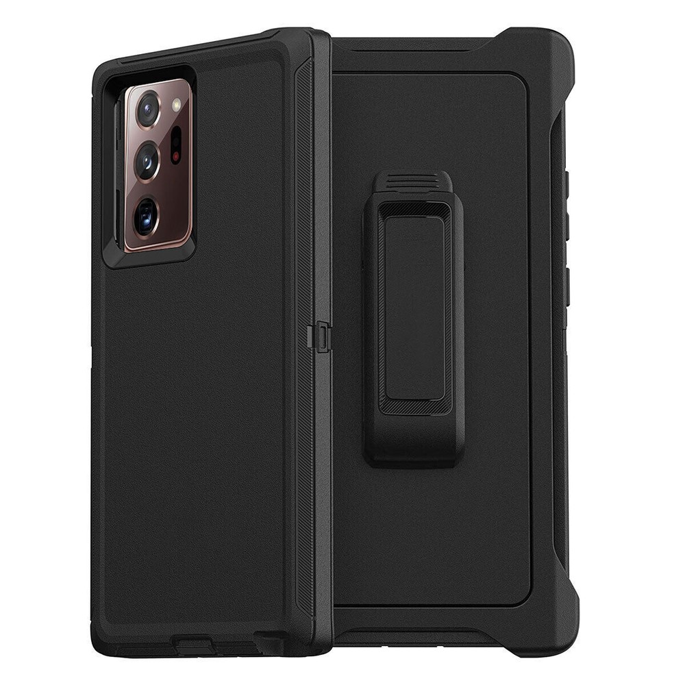 Rugged Defender Case for Galaxy Note 20/ Note 20 Ultra (Belt clip Fits OtterBox)