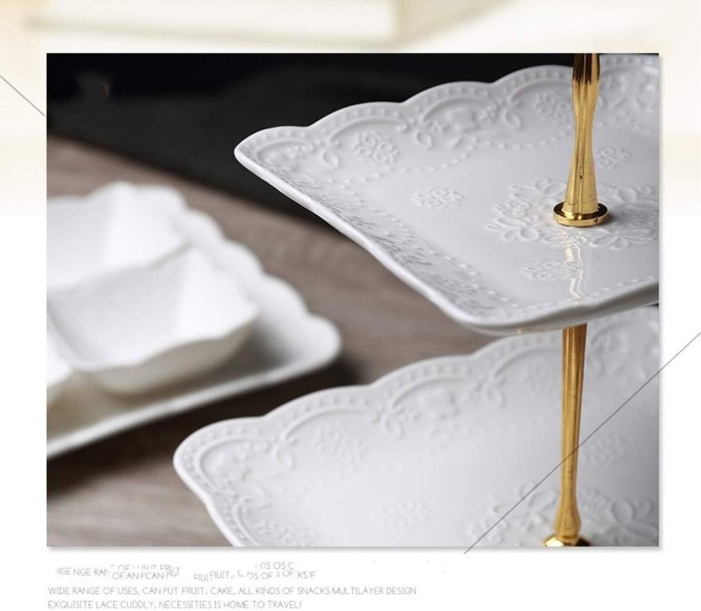 Elegant 3-Tier Porcelain Cupcake Stand