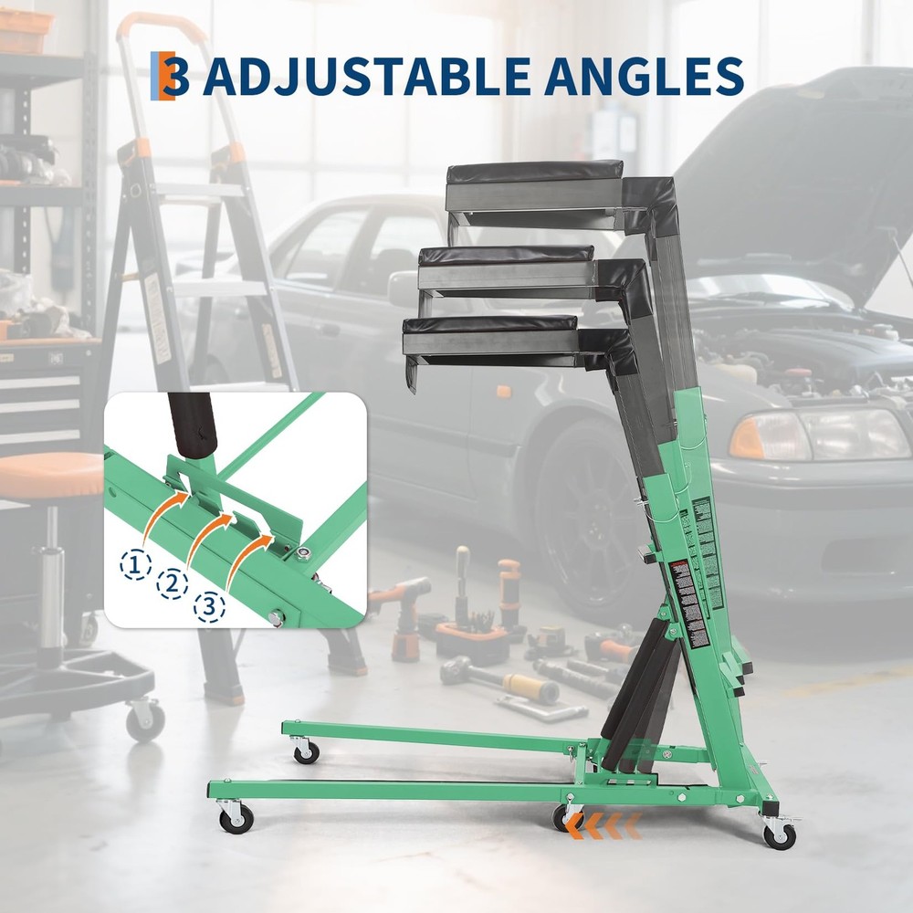 ⭐Automotive Topside Creeper 400LBS Adjustable Height Movable w/ 4 Wheels Foldabl
