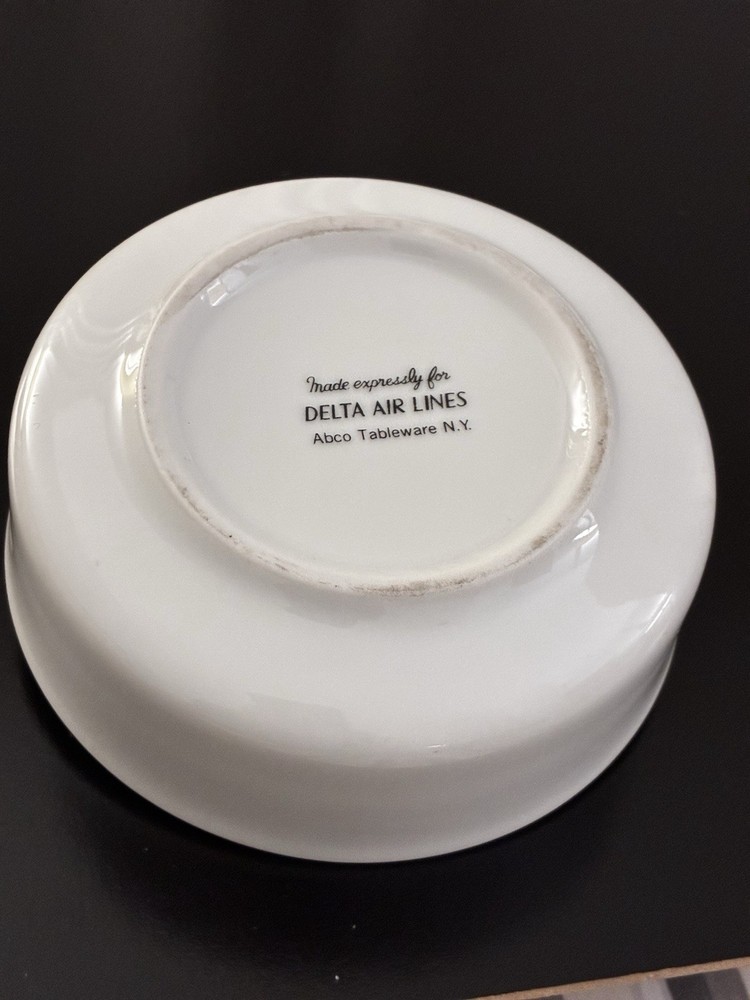 VINTAGE DELTA AIR LINES ABCO TABLEWARE BOWL FIRST CLASS