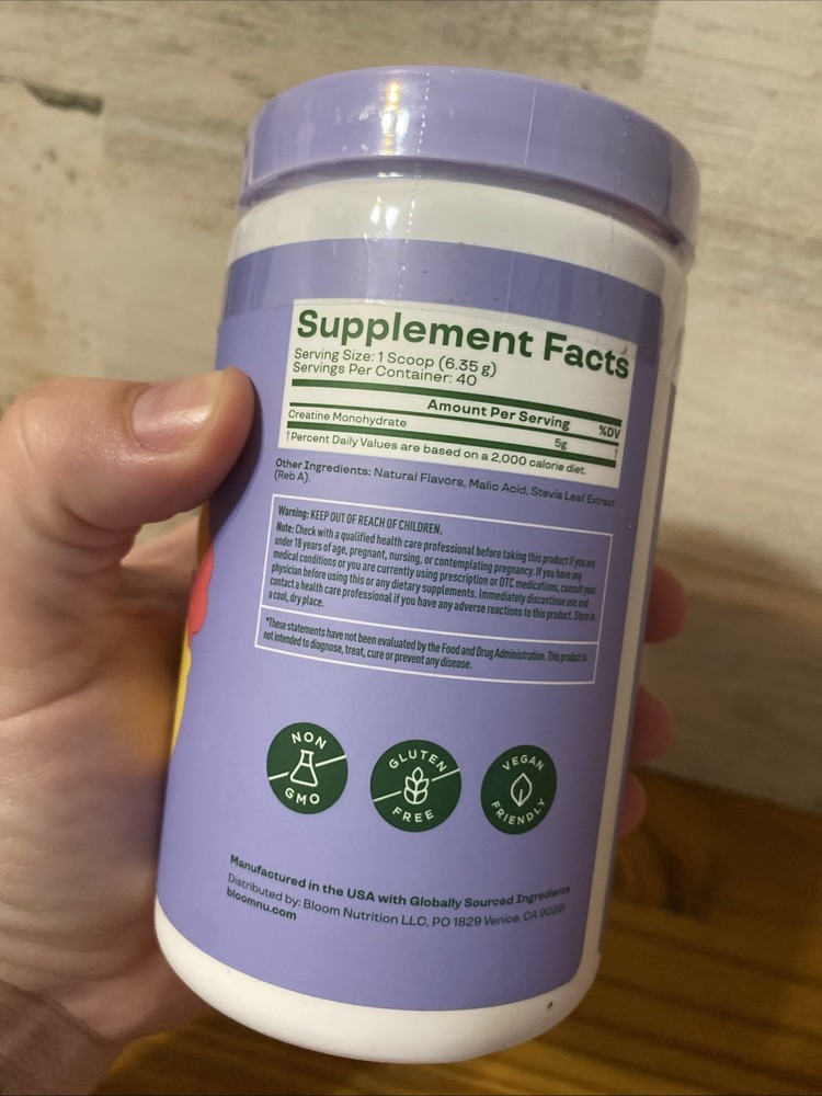 Bloom Creative Mono hydrate Raspberry Lemon 40 Servings