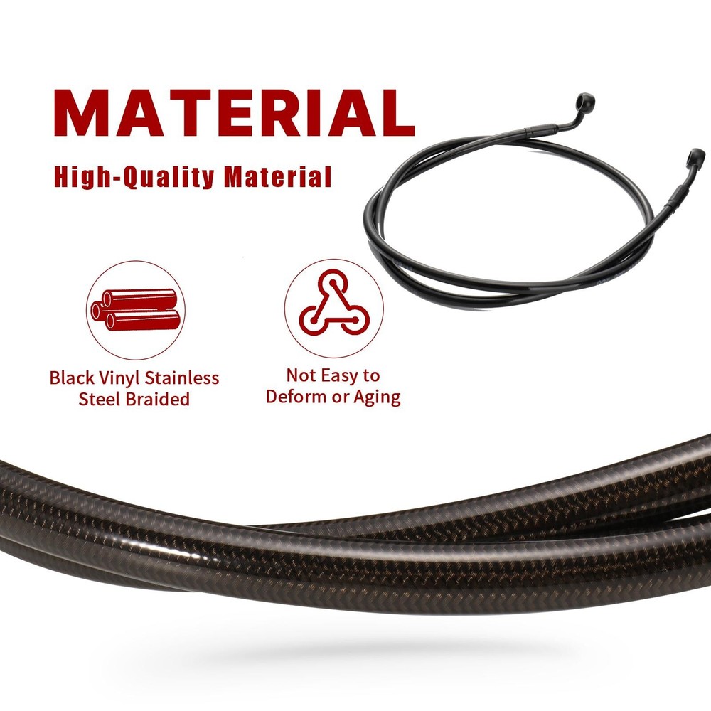 Handlebar 48.5" Front Single Disc Brake Line for Harley Softail 2018-up NO ABS