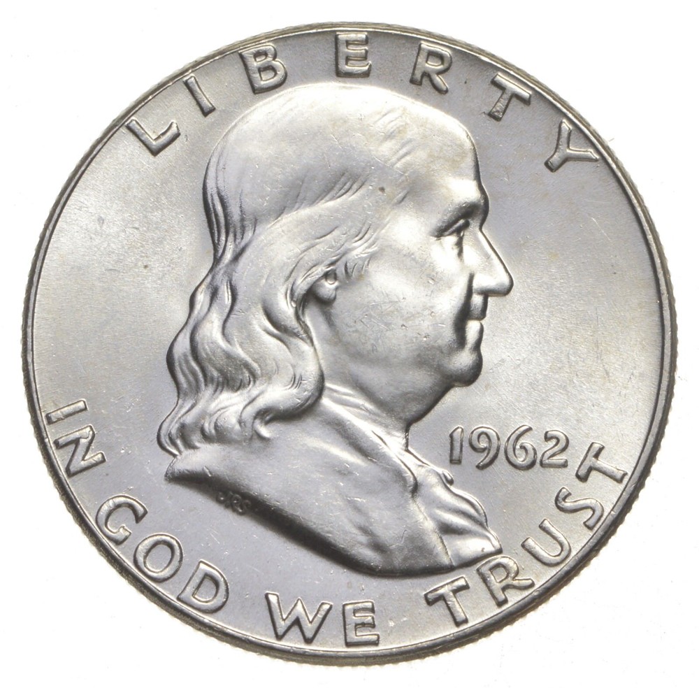 Choice Unc 1962 P Franklin Half Dollar Gem BU From Original Roll