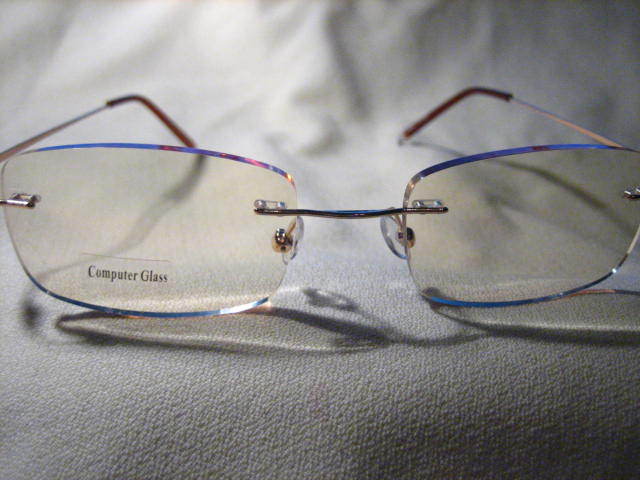 Nearly Invisible - FRAMELESS TABLET / COMPUTER READING GLASSES + FREE CASE 1098c