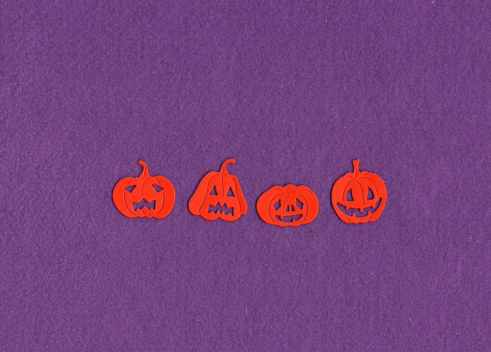 JACK-O-LANTERN set 2 die cuts scrapbook cards