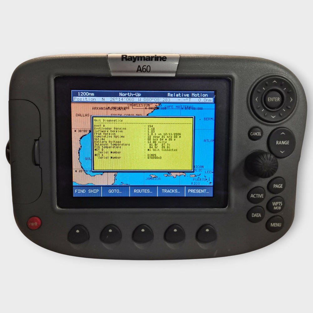 Raymarine A60 Multifunction Chartplotter/Sonar Display --E33026-- Fully Tested