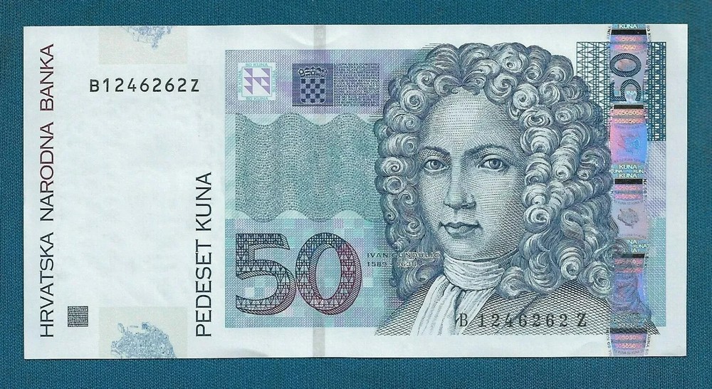 50 Kuna 2012. Croatia banknotes UNC - Ivan Gundulic, Replacement !
