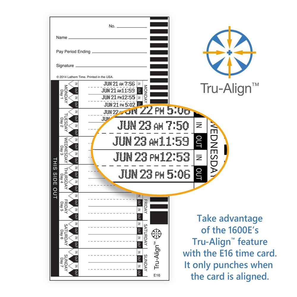Lathem 1600e Time Clock Punch Machine & Document Stamp, Time Keeping System w...