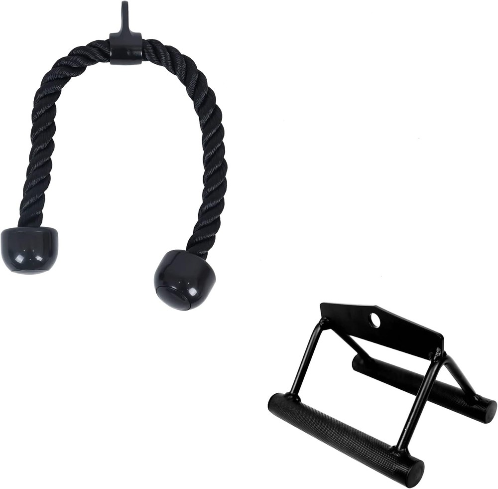 Tricep Press Down Cable Attachment, LAT Pulldown Attachment, Weight Machine A...