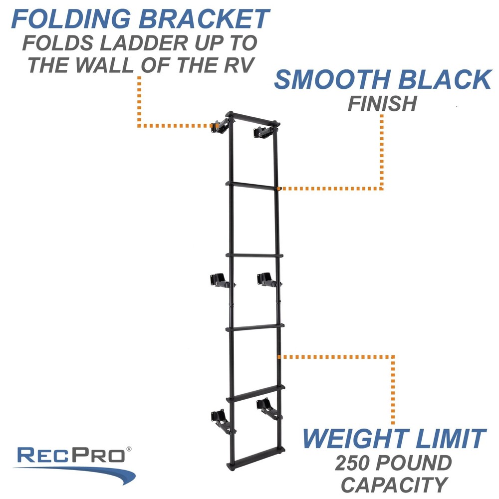 RV Toy Hauler Low Profile Ladder Universal 76" Collapsible