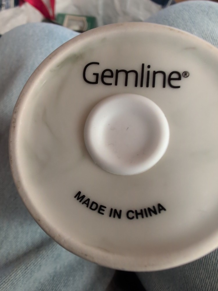 Vintage MICROSOFT CERAMIC WATER BOTTLE Bamboo Lid Rare