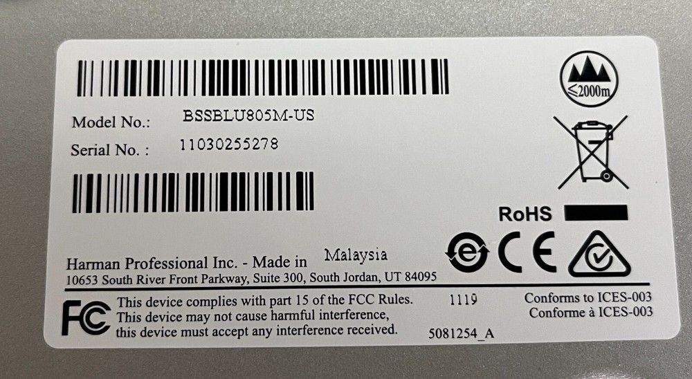 BSS Soundweb London BLU-805 Signal Processor