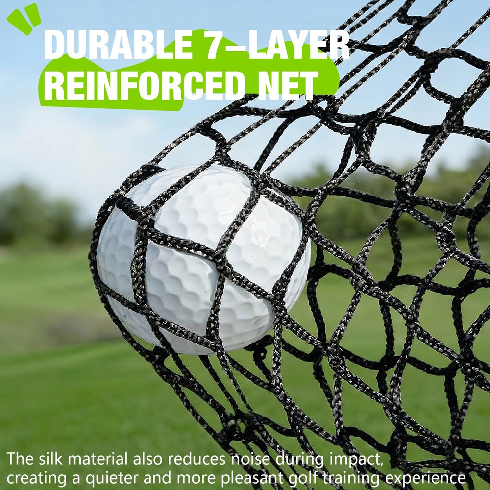 Golf Net 10x7ft Golf Enclosure Net with Side Barriers & Target Cloth