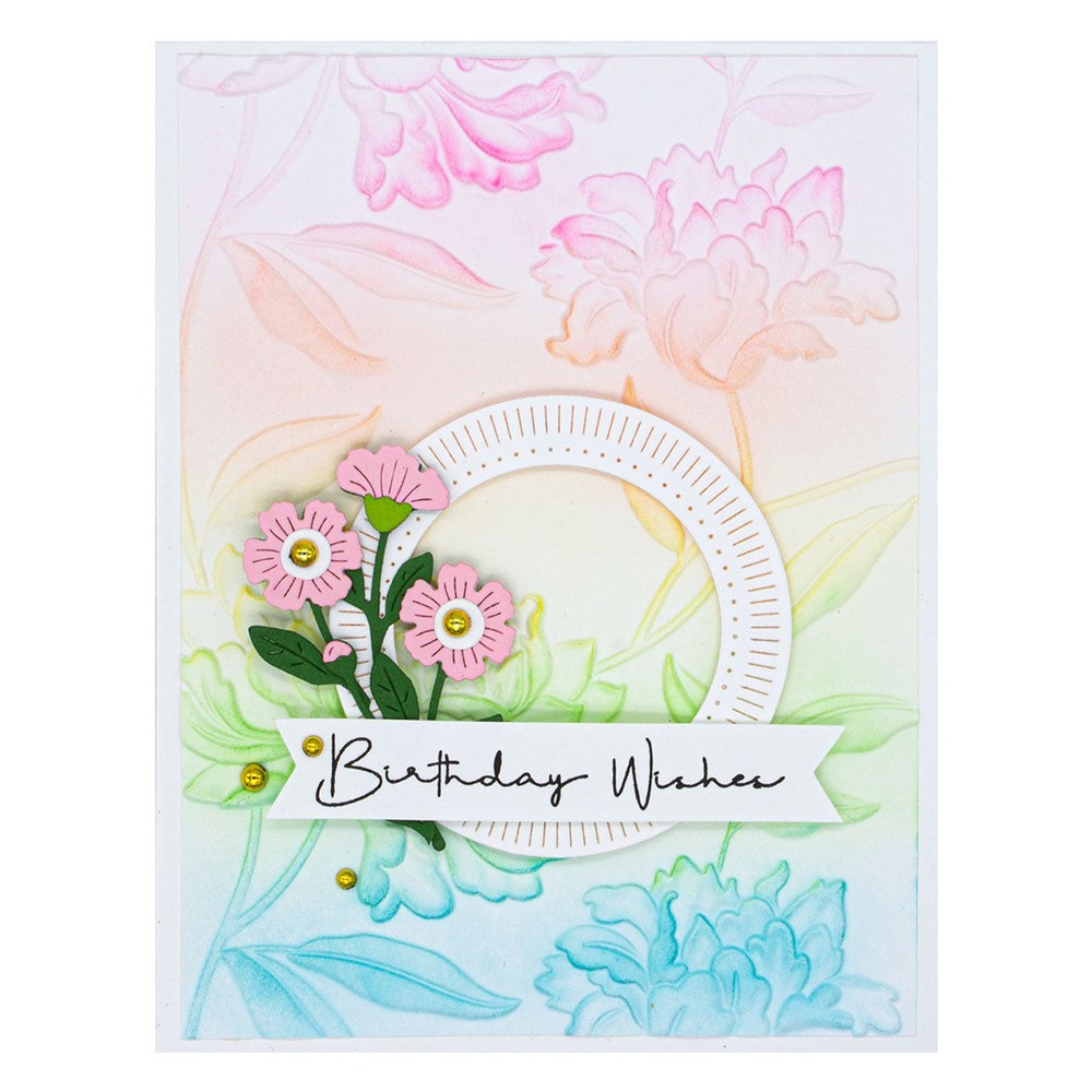Lotus Pattern 3D Embossing Folder for Adding Texture Paper Crafting Card Making