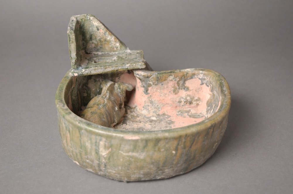 Chinese Later Han Dynasty Old Pig Statue 緑釉牛舎 明器【後漢】