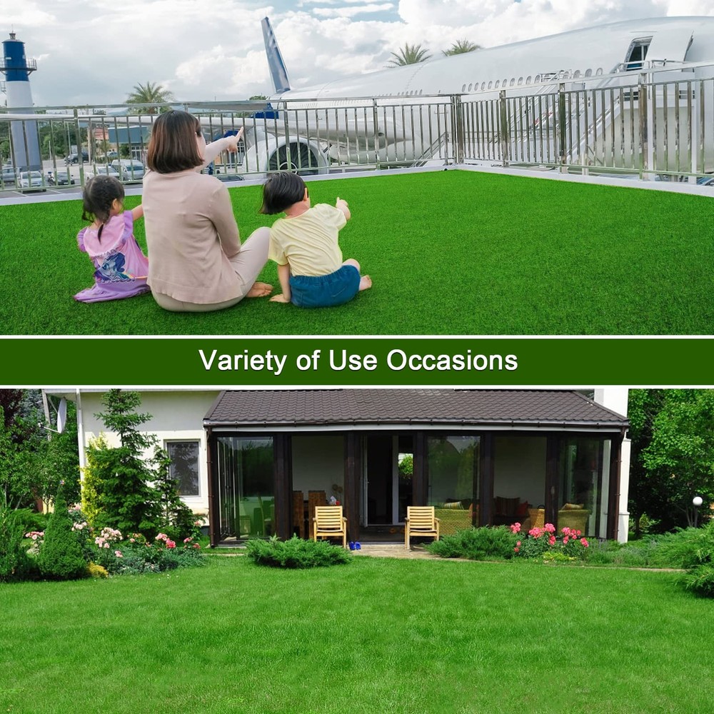 Weidear Artificial Turf Grass 4 ft x 6 ft, 4' x 6' (Rectangular), Green