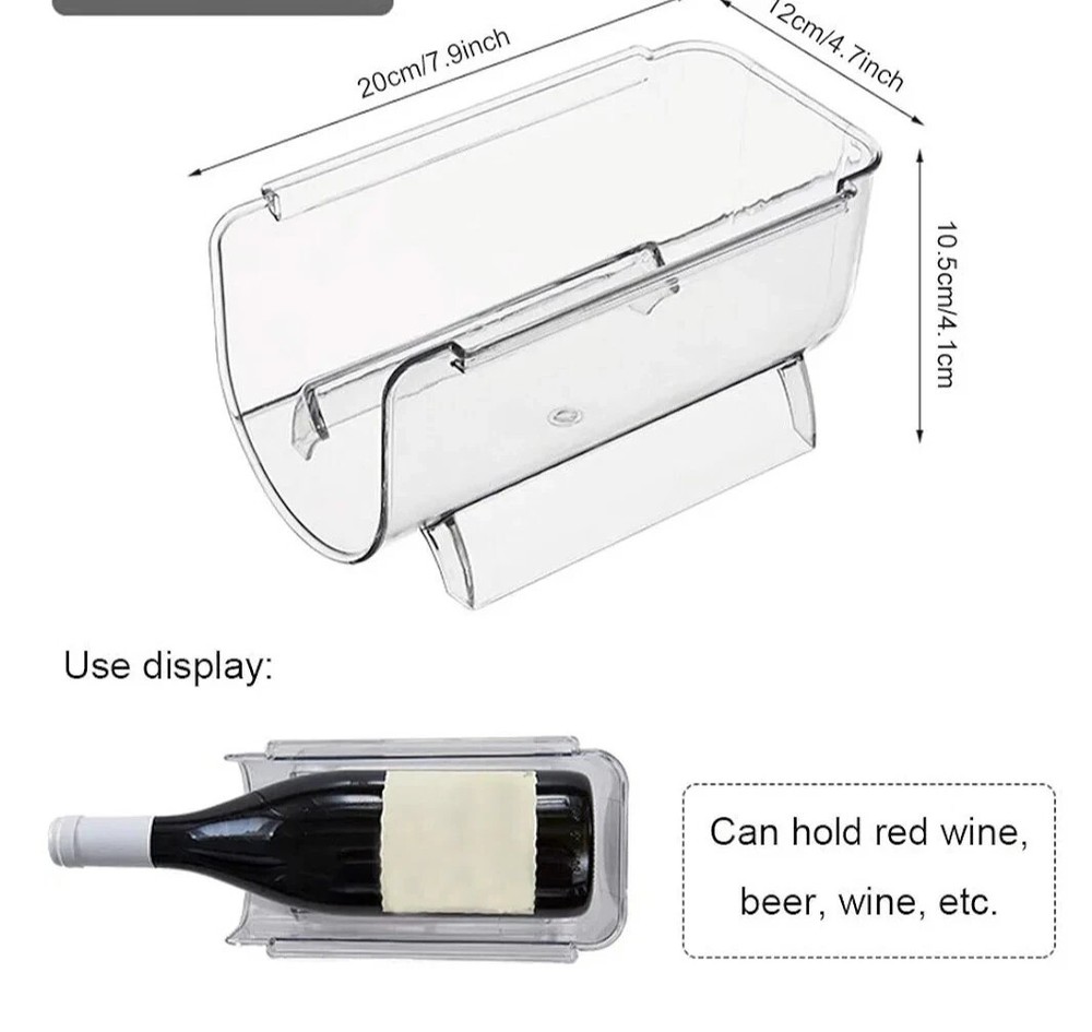 Plastic Stackable Wine Rack Wine Bottle Holder, Water Bottle Organizer (6)
