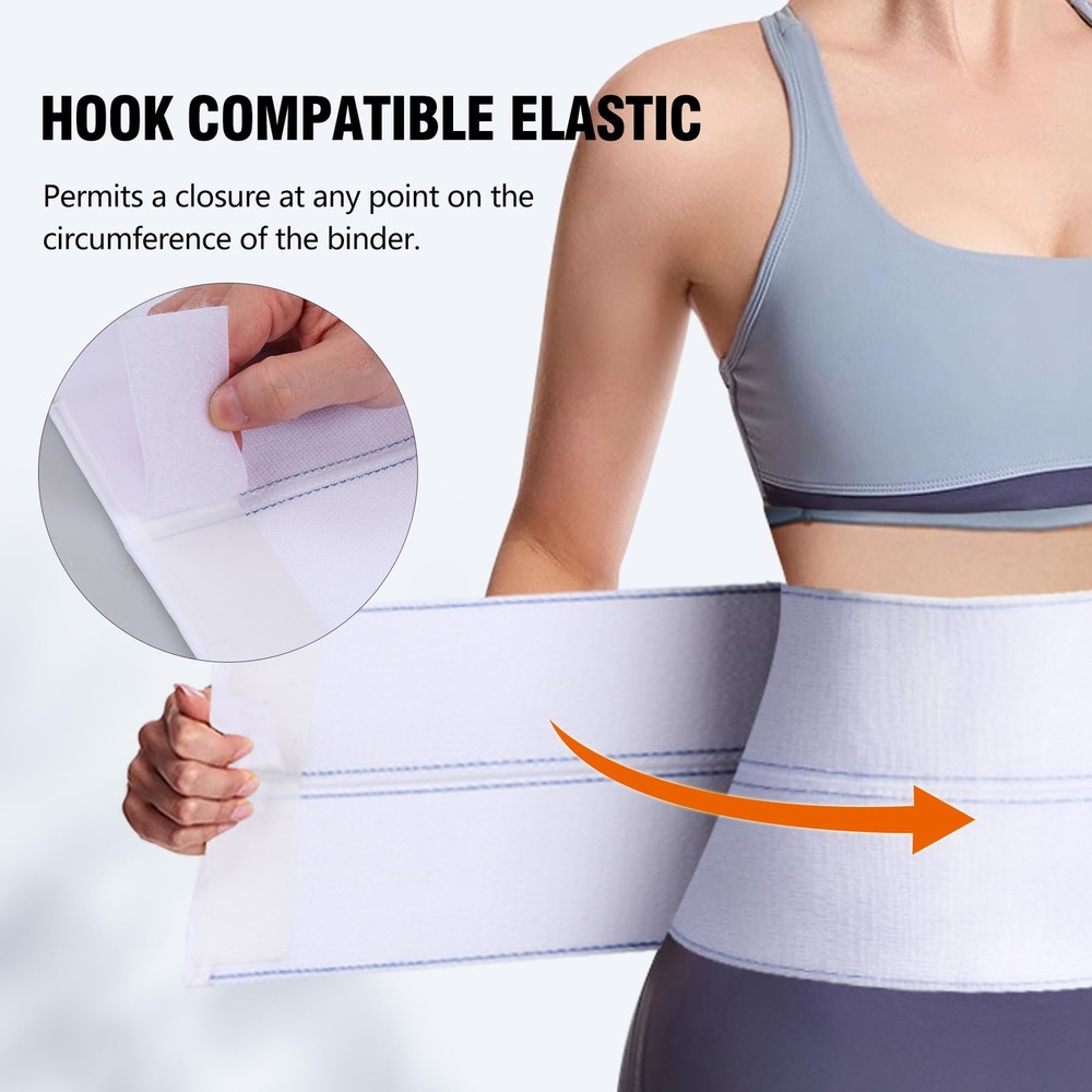 Elastic Universal Post Surgery Abdominal Binder Lower Waist Support Belt, Wid...