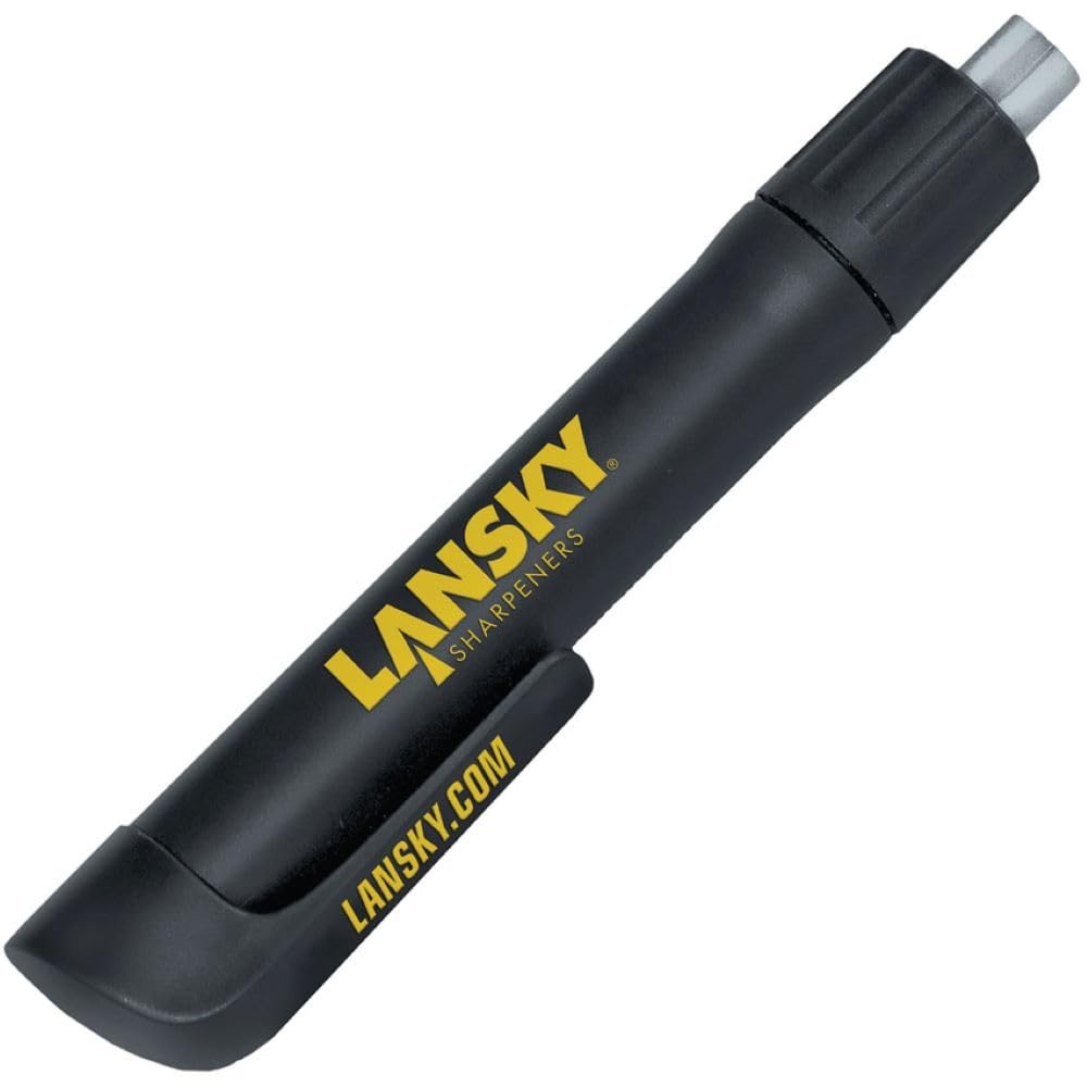 Lansky Retractable Diamond Pen Knife Sharpener, Black, One Size (DROD1)
