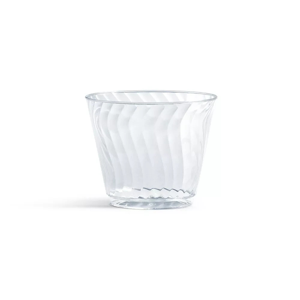 Chinet Crystal Disposable Cups, 9oz 50 Count Solid Pattern Beverage Drinkware, 2
