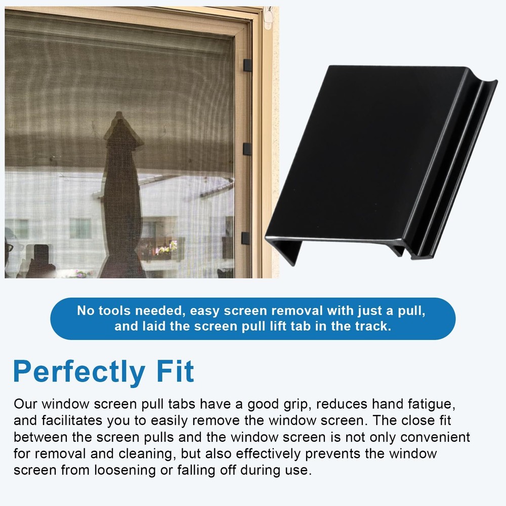 10 Pack Window Screen Pull Tabs Window Screen Lift Tabs Flat Spline Channel P...