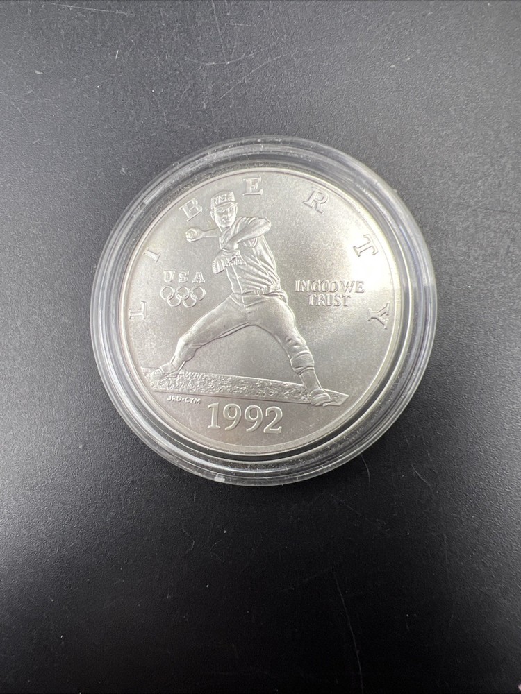 1992 Nolan Ryan MLB Baseball US Commemorative Silver Dollar Coin Gem BU UNC