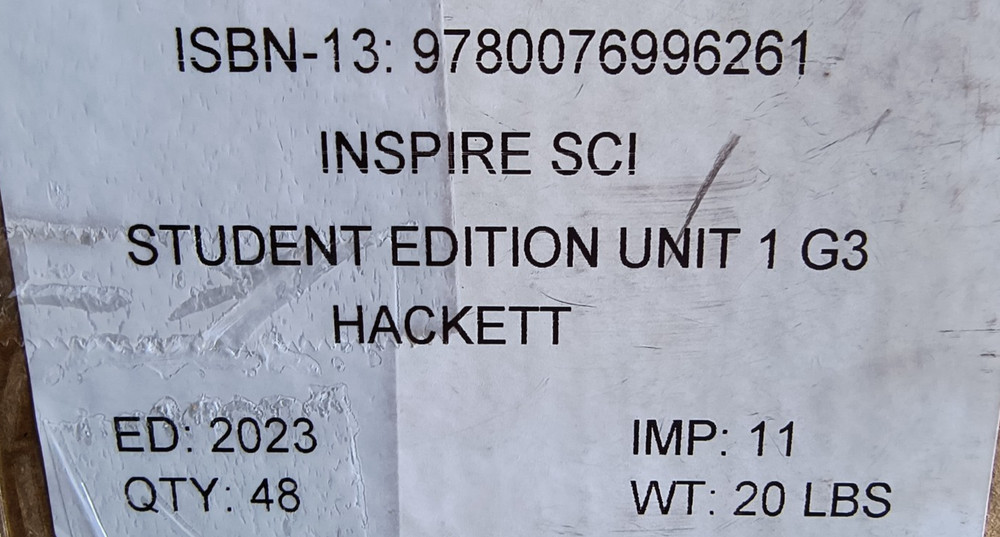 Inspire Science Grade 3 Units 1-4 Student Edition Workbook Set
