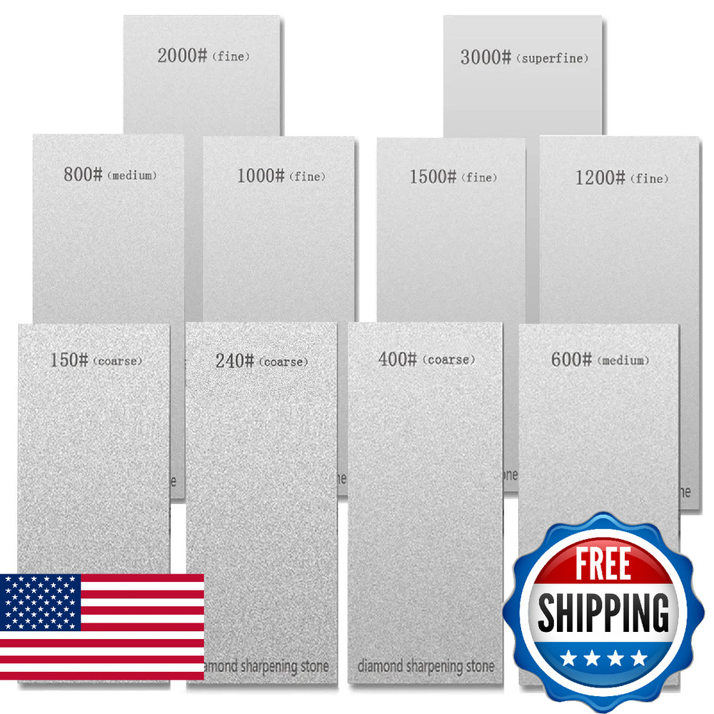 Diamond Sharpening Stone Set,Diamond Lapping Plate Coarse/Medium/Fine Grit Sharp