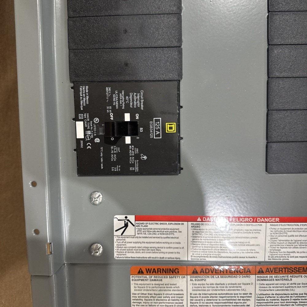 Square D NF Panelboard Gut board 200 Amp 480/277 Volt