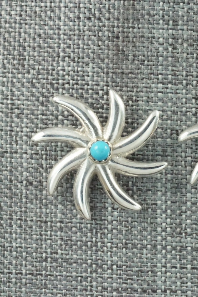 Turquoise & Sterling Silver Earrings - Sylvia Chee
