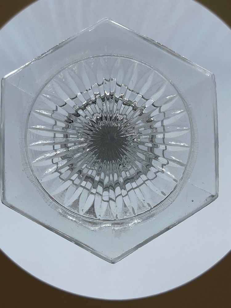 EARLY AMERICAN PATTERN GLASS CANDLESTICK HOLDER