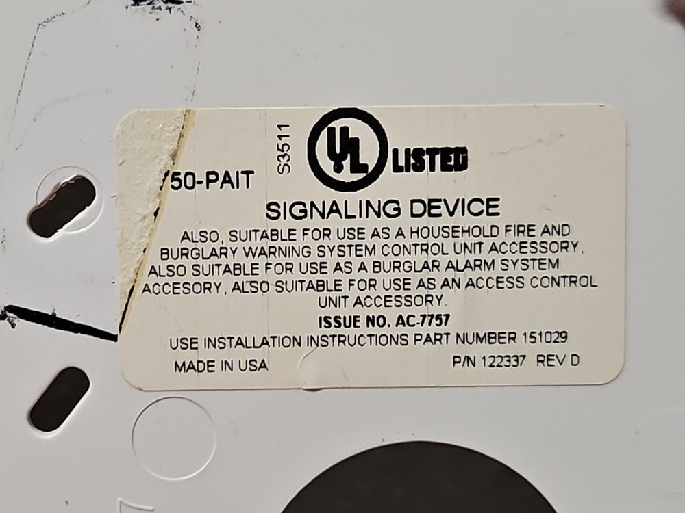 Honeywell Northern Computers N-750-PAIT Security Access Control Touchpad Panel