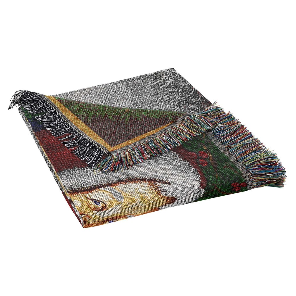 Howdy Santa Woven Tapestry Throw Blanket