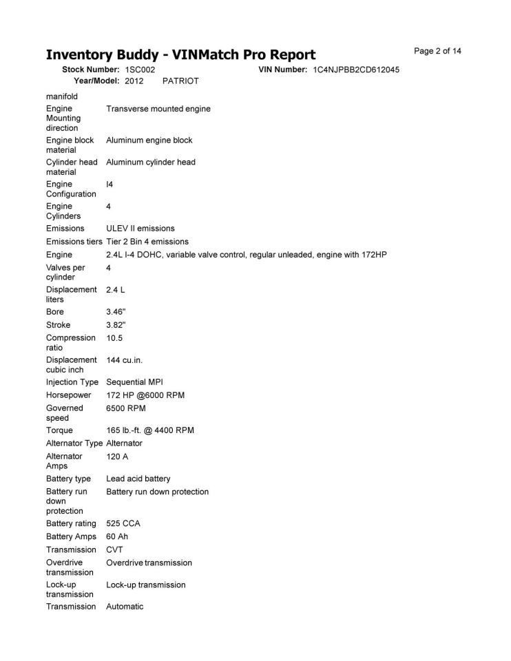 Engine ECM Electronic Control Module Fits 12 COMPASS 104967915