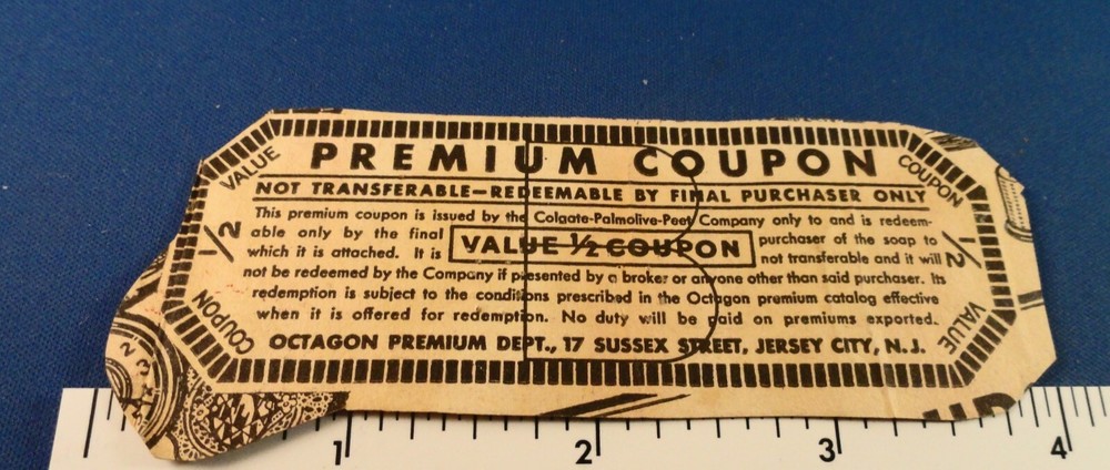 VINTAGE Octagon Soap Coupons 4 different coupons