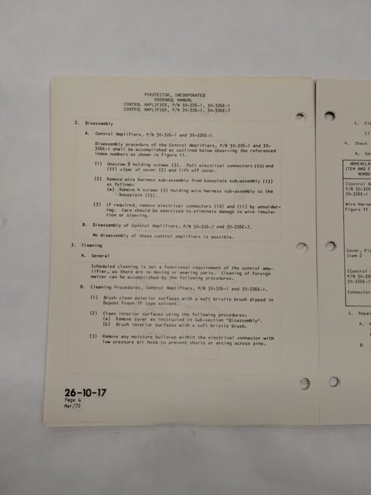 Pyrotector Incorporated Control Amplifiers Overhaul Manual-Original