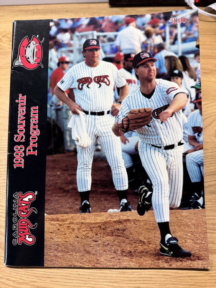 1993 Carolina Mudcats Souvenir Program Unscored