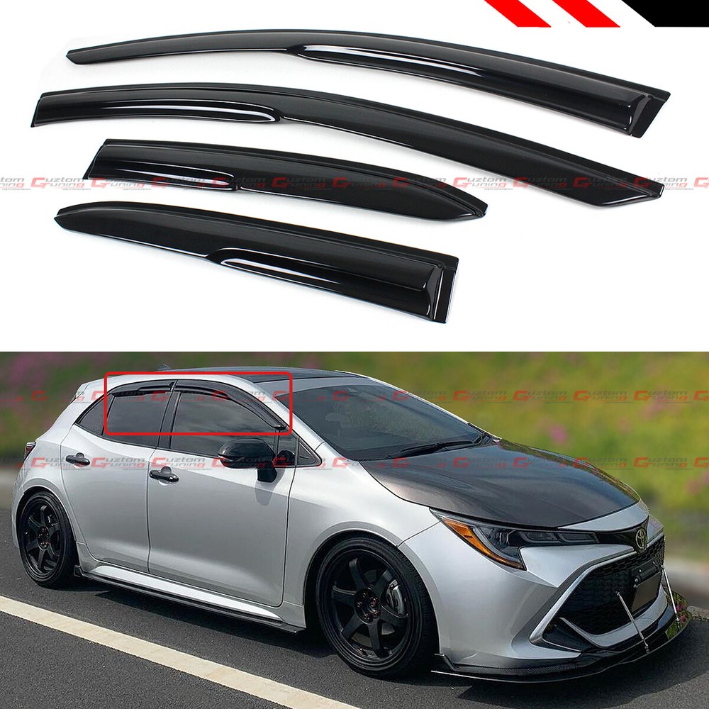 FOR 19-26 COROLLA HATCHBACK SE XSE GR 3D WAVY WINDOW VISOR RAIN GUARD DEFLECTOR