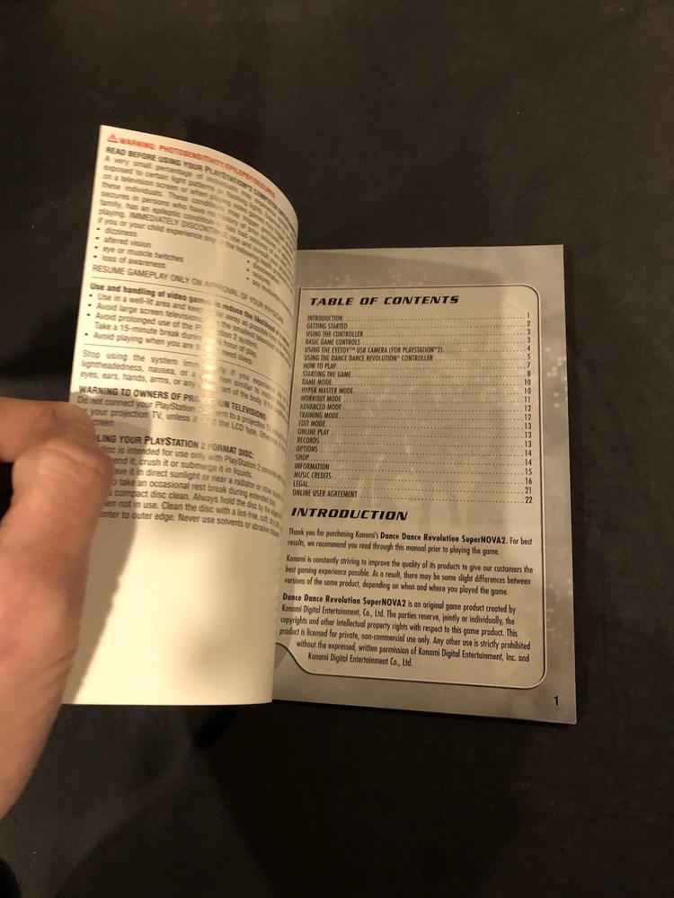 dance dance revolution supernova ps2 Manual Only