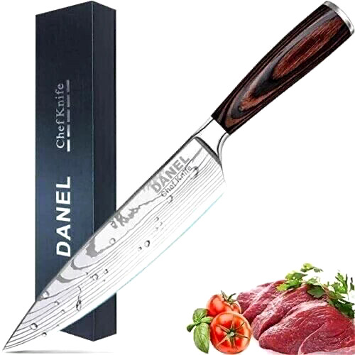 Danel Chef Kitchen Knife Stainless Steel 13" Long 8" Blade