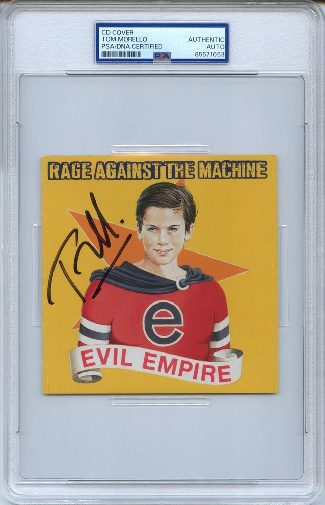 Tom Morello Signed Autographed CD Cover "Evil Empire" PSA/DNA Authenticated